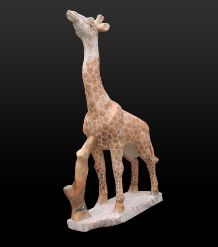 stone giraffe sculpture