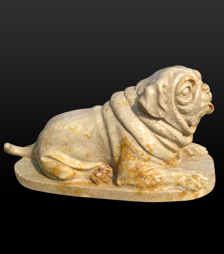stone dog sculpture