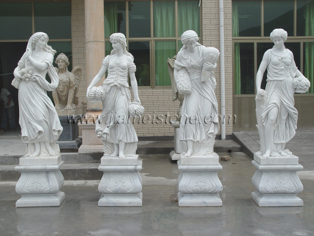 four seasons goddess set marble statue