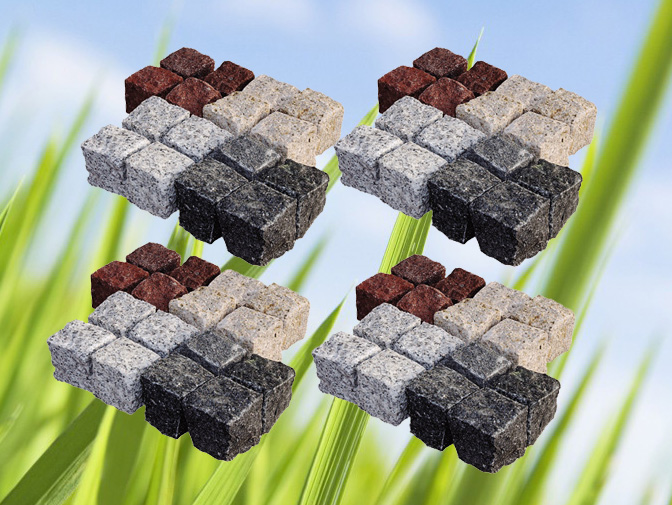 granite cubes, basalt cubes