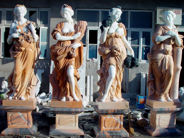 four seasons marble statues