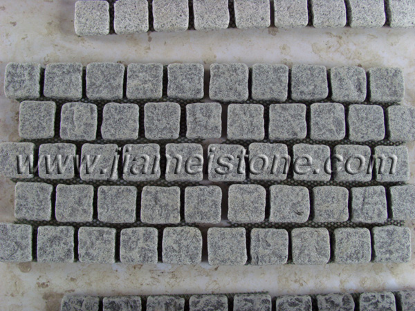 mesh backed basalt cobblestone 