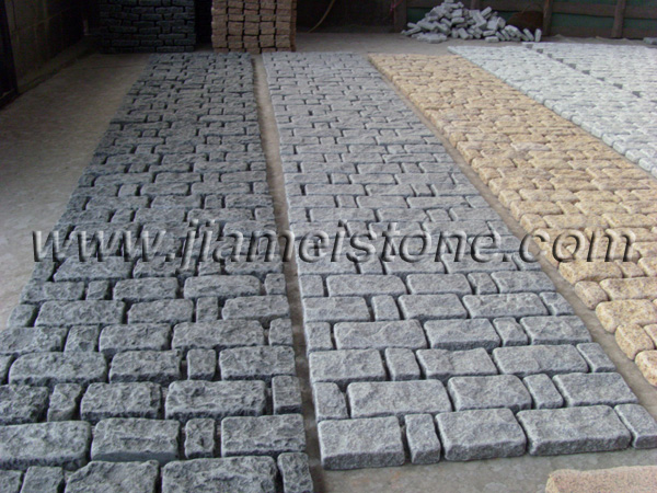 mesh backed stone pavers