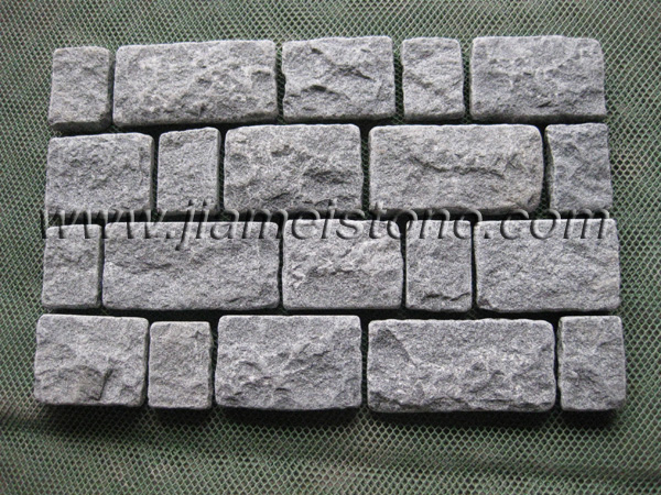 mesh backed granite pavers
