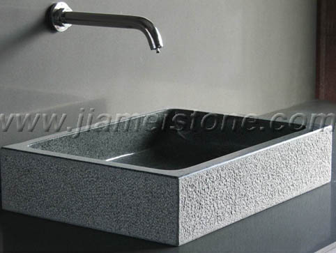gray granite sink