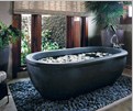 basalt bath tub, stone bath tub