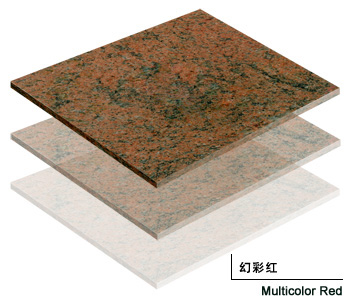 Multicolor Red granite tiles