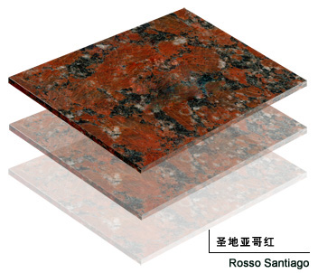 Rosso Santiago granite tiles