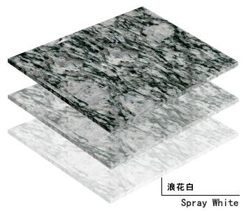 Spray White granite tiles