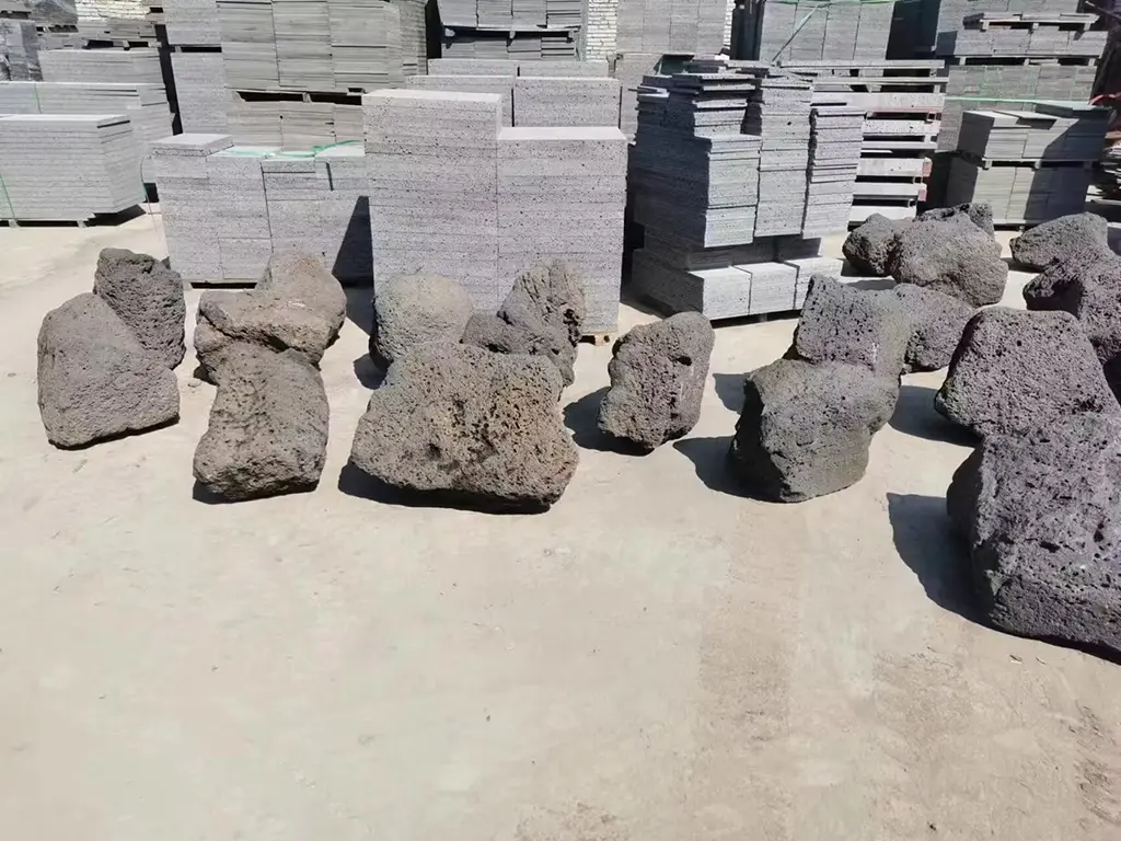 lava stone boulders, puka lava rocks, basalt landscaping boulders