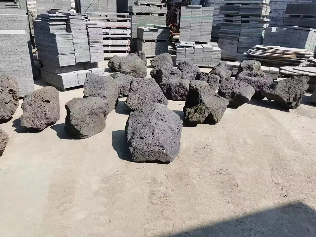lava stone boulders, puka lava rocks, basalt landscaping boulders