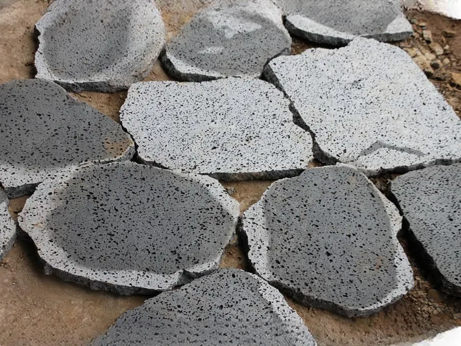 lava stone irregular stepping stone, puka lava irregular stepping stone