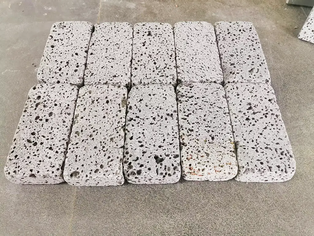tumbled lava stone pavers, tumbled puka lava pavers