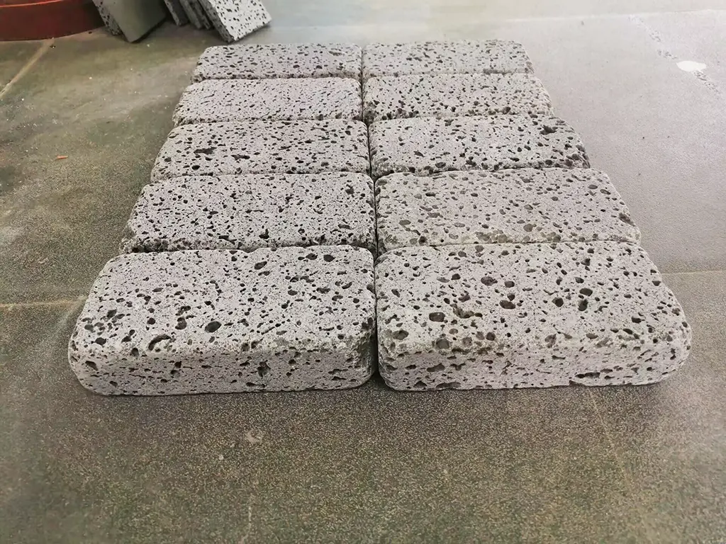 tumbled lava stone pavers, tumbled puka lava pavers