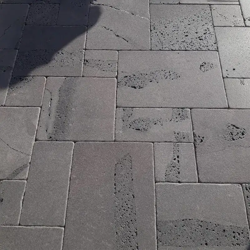 tumbled lava stone pavers, tumbled puka lava pavers