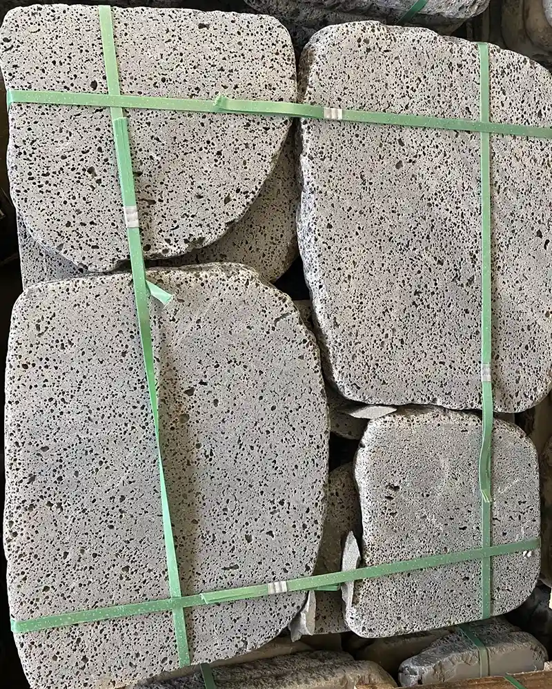 tumbled lava stone pavers, tumbled puka lava pavers