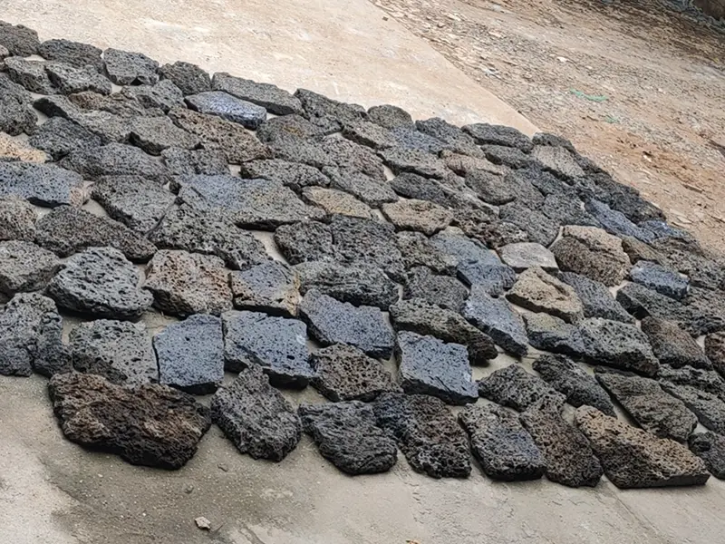 lava stone thin veneers, puka lava veneers